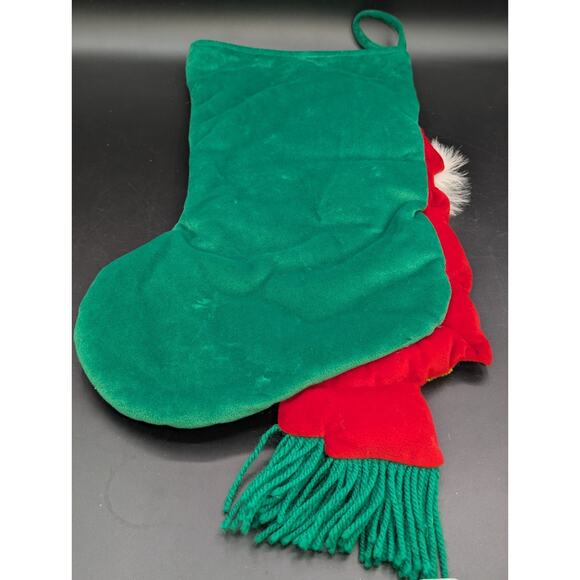 Vintage Winnie the Pooh Christmas Stocking Plush Stuffed  Rare Disney Winnie The Pooh Red Christmas Stocking Vintage